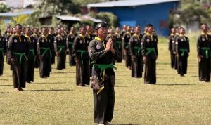 Yonif TP 860/NSK Tampilkan Aksi Memukau, 353 Prajurit Ikuti Pengambilan Video Lomba Pencak Silat Militer TNI AD di Waropen