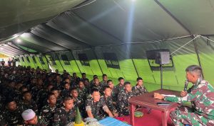 Syukuran Ulang Tahun Prajurit Bulan Juli, Yonif TP 860/NSK Perkuat Kebersamaan dan Jiwa Korsa di Waropen