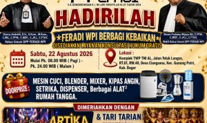 Pesta Rakyat “FERADI WPI Berbagi Kebaikan” Siapkan Doorprize, Santap Malam, Konsultasi Hukum Gratis dan Hiburan
