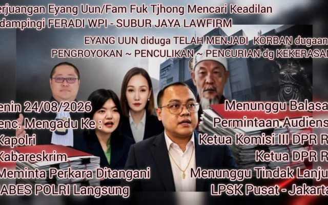 Penanganan Perkara Uun/Fam Fuk Tjhong di Polda Banten Diduga Janggal, Uun Akan Mengadu ke Kapolri dan Kabareskrim
