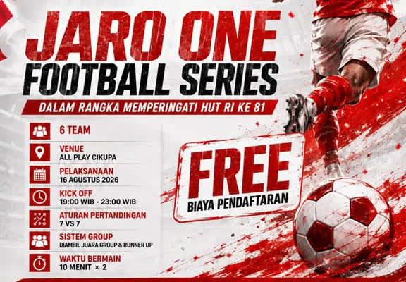 Jaro One Football Series 2026 Bitung Jaya Sukses Digelar, RT 05 Raih Juara dan RT 02 Runner Up