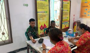 Sambut HUT ke-1, Prajurit Yonif TP 860/NSK Donor Darah di PMI Biak Numfor