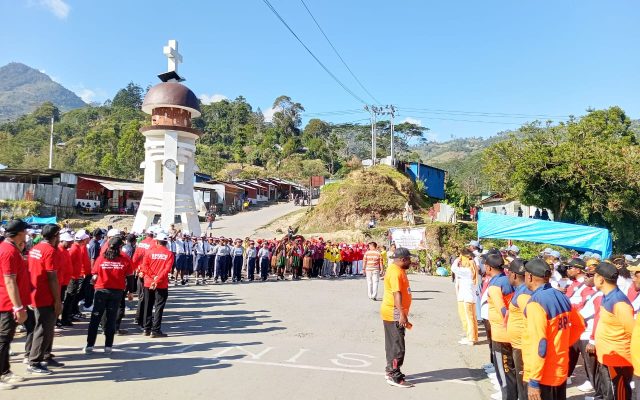 Tolikara Aman dan Damai: Lomba Gerak Jalan Meriahkan Peringatan 81 Tahun Kemerdekaan Republik Indonesia