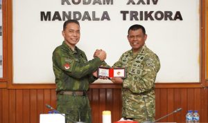 Pangdam XXIV/MT Sambut Kunjungan Kerja Pangkogabwilhan III di Makodam