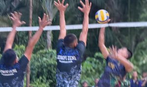 Semarak HUT Yonif TP 860/NSK, Prajurit Adu Sportivitas Lewat Lomba Bola Voli