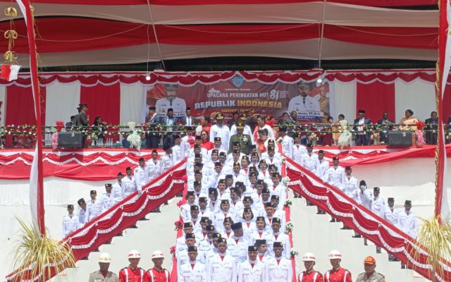 Upacara HUT Ke-81 RI di Tolikara Berlangsung Khidmat, Aman dan Kondusif