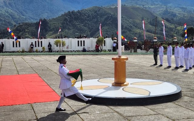 Upacara Detik-Detik Proklamasi di Lanny Jaya, Bupati: Kemerdekaan Harus Dirasakan Hingga Honai-Honai!