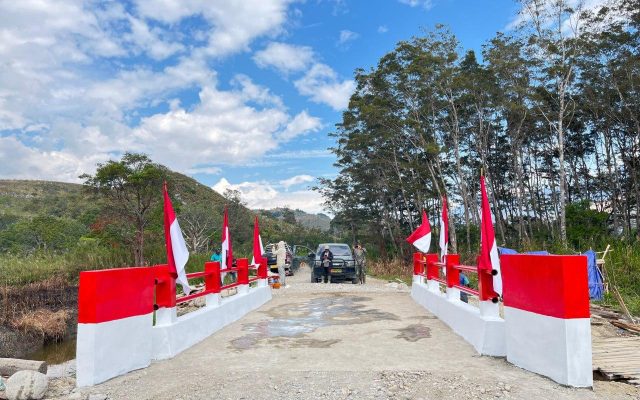 Jembatan Garuda di Minimo Rampung, Buka Akses 1.400 Warga Menuju Kota dan Kebun