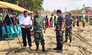 Dandim 1707/Merauke Dampingi Pangdam XXIV/Mandala Trikora Tinjau Jembatan Aramco di Waninggap Say