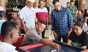 HUT TNI ke-81, Turnamen Domino di Jayapura Satukan TNI dan Masyarakat dalam Semangat Sportivitas