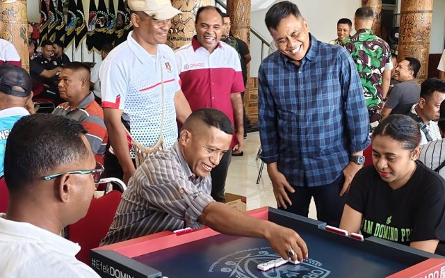 HUT TNI ke-81, Turnamen Domino di Jayapura Satukan TNI dan Masyarakat dalam Semangat Sportivitas