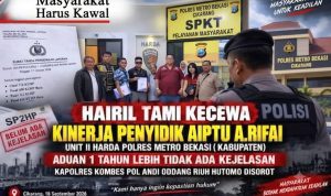 Lebih Setahun Aduan Dugaan Penggelapan Belum Jelas, Hairil Tami Pertanyakan Perkembangan Penanganan Perkara di Polres Metro Bekasi