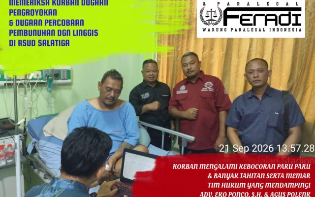 Korban Dugaan Pengeroyokan dengan Linggis Jalani Pemeriksaan di RSUD Salatiga, didampingi Tim Hukum Feradi WPI
