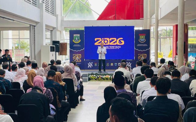 Anggota Polsek Panongan Monitoring GTTG XX Banten, Pastikan Kegiatan Berjalan Aman dan Kondusif