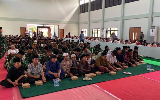 Yonif TP 804/DBAY Hadiri Peringatan Maulid Nabi Muhammad SAW di Korem 173/PVB