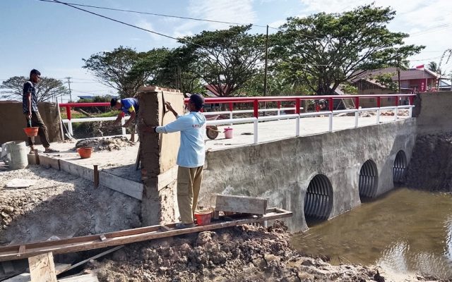 TNI dan Masyarakat Bersatu, Pembangunan 4 Jembatan Aramco di Waninggap Say Merauke Hampir Rampung
