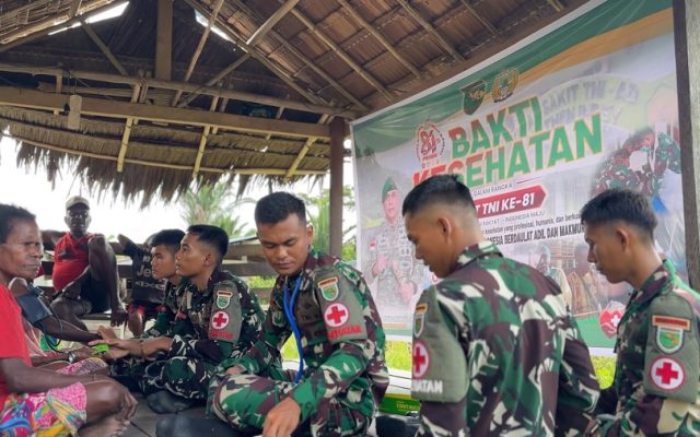 Yonif TP 809/NTM Gelar Bakti Kesehatan di Pedalaman Sarmi, Hadirkan Kepedulian bagi Masyarakat