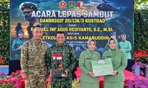 Danyonif TP 820/DAAI Hadiri Upacara Serah Terima Jabatan Danbrigif-20/IJK/Kostrad