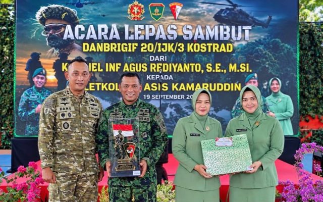 Danyonif TP 820/DAAI Hadiri Upacara Serah Terima Jabatan Danbrigif-20/IJK/Kostrad