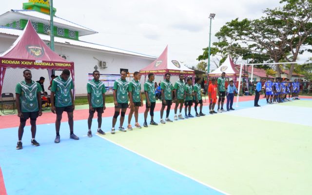 Semarak HUT ke-81 TNI, Turnamen Bola Voli Terbuka Untuk Umum Digelar di Makodam XXIV/MT