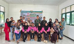 Yonif TP 809/NTM Gelar Posyandu bagi Keluarga Prajurit dalam Rangka HUT TNI ke-81