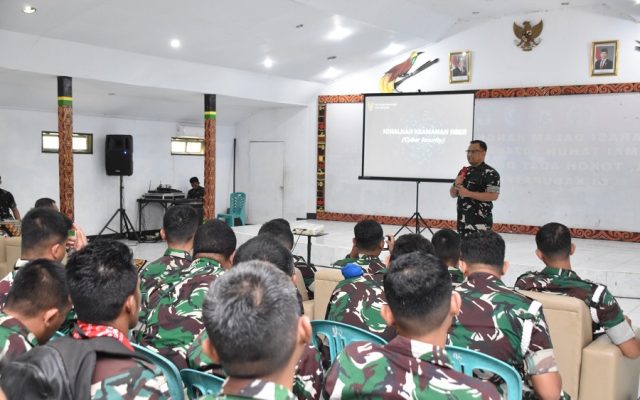 Tingkatkan Kesadaran Digital, Personel Kodim 1707/Merauke Ikuti Sosialisasi Keamanan Siber