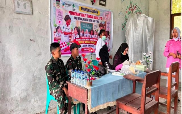 Peduli Kesehatan Pelajar, Yonif TP 860/NSK Gelar SI CEPAT di SMA Advent Botawa