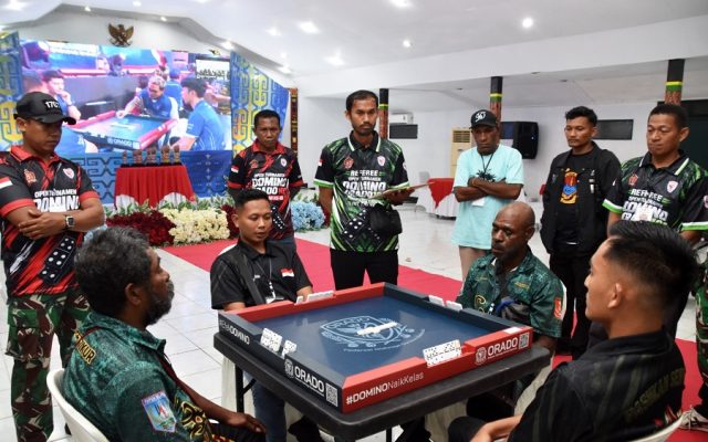 Antusias Masyarakat Merauke Meriahkan Open Tournament Domino Orado 101 Piala Panglima TNI 2026