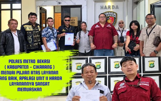 Hairil Tami Apresiasi Penanganan Aduannya oleh Unit II Harda Polres Metro Bekasi