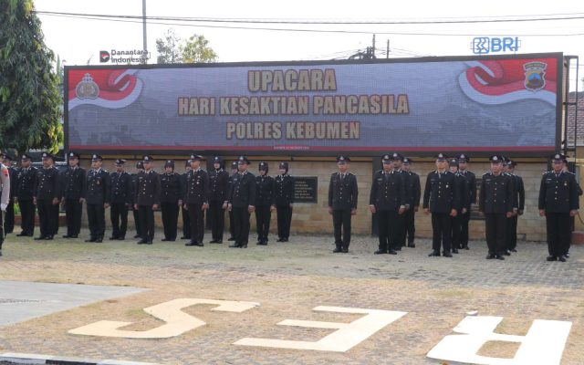 Upacara Hari Kesaktian Pancasila Berlangsung Khidmat di Polres Kebumen