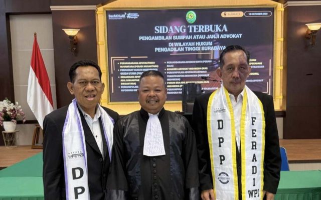 eko Ponco, S.H. Resmi Disumpah Sebagai Advokat di Pengadilan Tinggi Surabaya, FERADI WPI Berikan Beasiswa Penuh