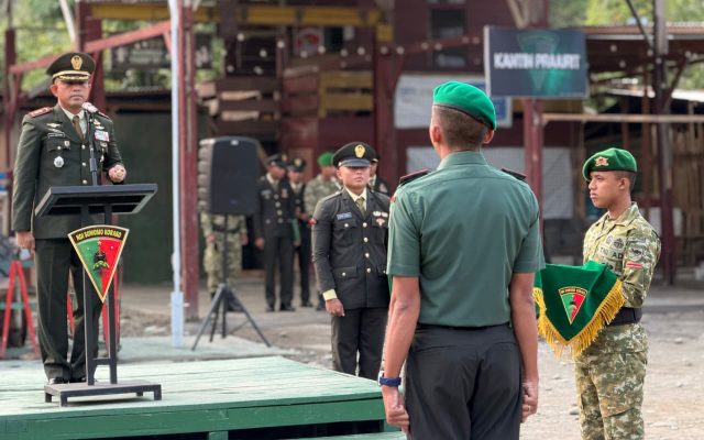 Kobarkan Jiwa Patriotisme, Yonif TP 860/NSK Gelar Upacara Hari Lahir Pancasila dan Korp Raport Kenaikan Pangkat