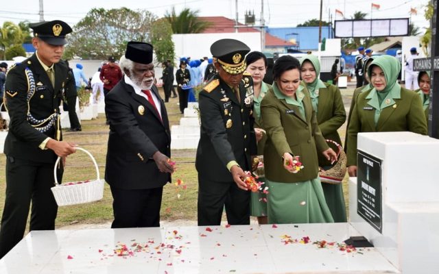 Ziarah Nasional HUT ke-81 TNI: Prajurit di Merauke Kobarkan Semangat Juang dan Pengabdian Kepada Bangsa