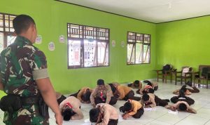 Program TEKAD, Yonif TP 860/NSK Latih PBB dan Pioneering Siswa MTs Ma’arif