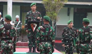 Pimpin Upacara 17-an, Danyonif TP 804/DBAY Bacakan Amanat Panglima TNI